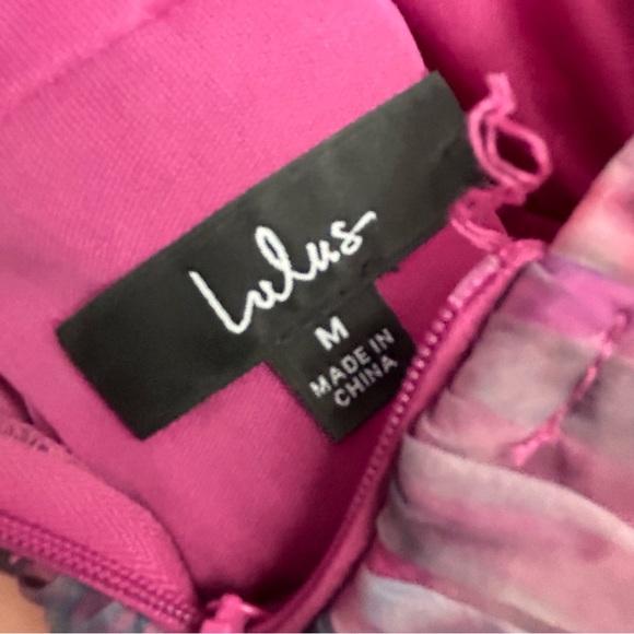 Garden Romance Magenta Floral Print Organza Maxi Dress.Retail $119. Medium.Used. - Picture 3 of 6